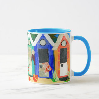 "Beach Huts" Ringer Mug