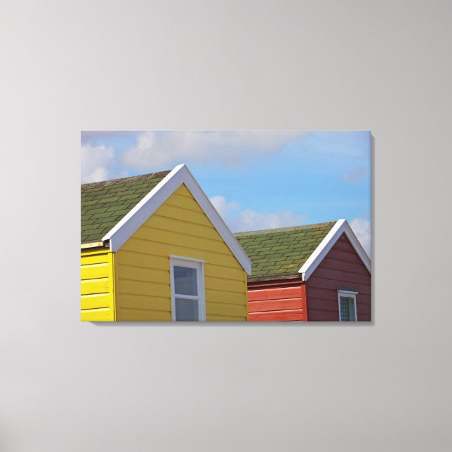 Beach Huts | Southwold, England Canvas Print (Front)