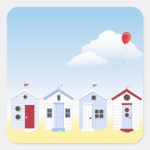 Beach Huts Stickers