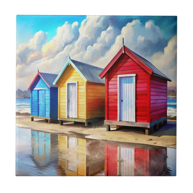 Beach Huts Tile (Front)