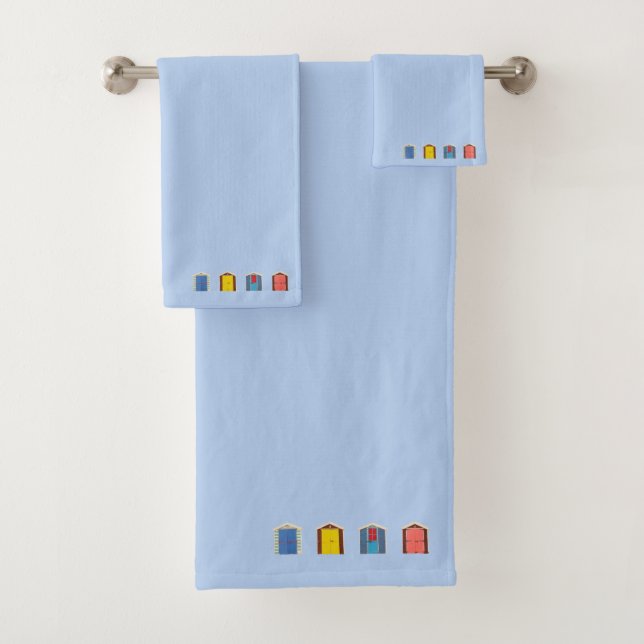Beach Huts Towel Set (Insitu)