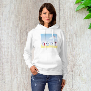 Beach Huts Womens Hoodie