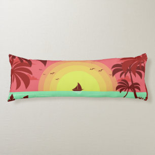 Beach Illustration body pillow