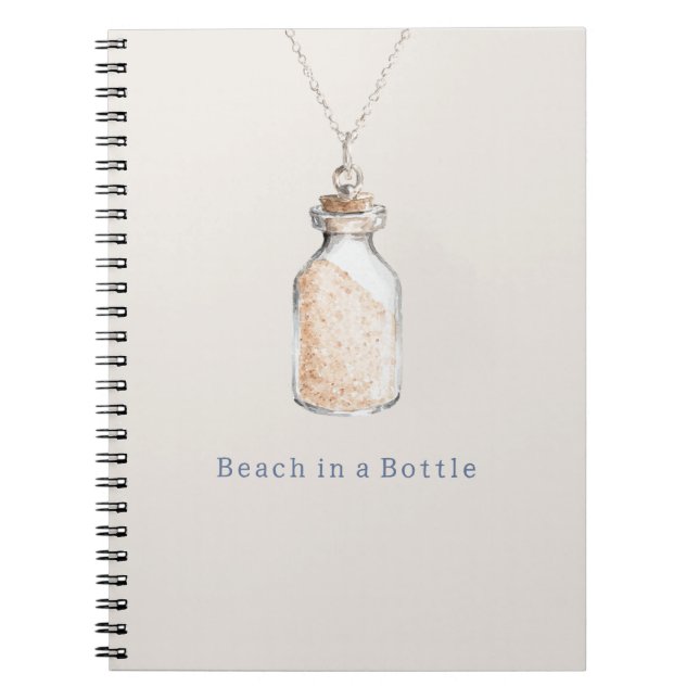 Beach in a Bottle Necklace Notebook (Front)