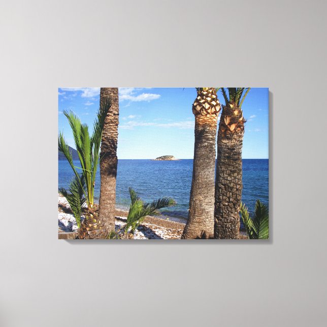 Beach in Albir, Altea, Alicante, Spain Canvas Print (Front)