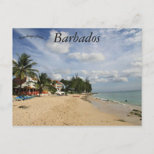 Beach in Barbados Postcard