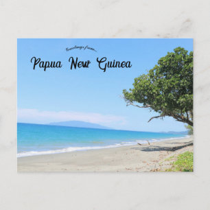 Beach in  East Sepik Province Papua New Guinea Postcard