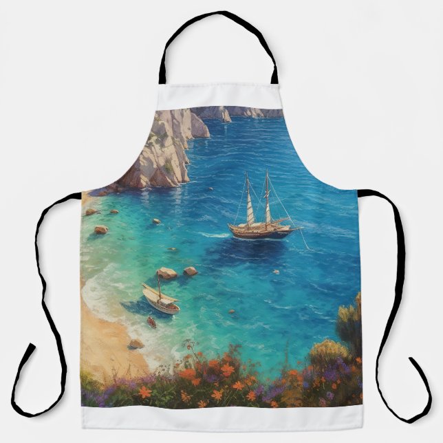Beach in Greece  Apron (Front)