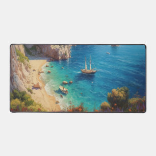 Beach in Greece Desk Mat