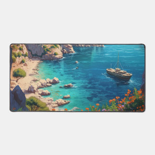 Beach in Greece Desk Mat