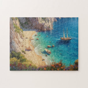 Beach in Greece Jigsaw Puzzle