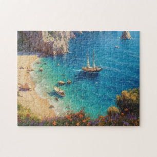 Beach in Greece Jigsaw Puzzle