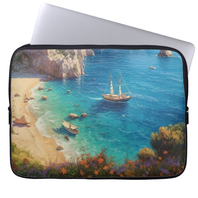 Beach in Greece  Laptop Sleeve (Front)