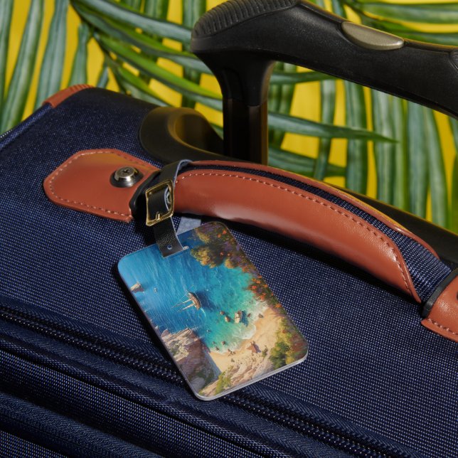 Beach in Greece  Luggage Tag (Front Insitu 1)