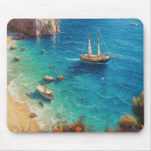 Beach in Greece Mouse Mat