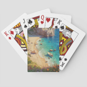 Beach in Greece Playing Cards