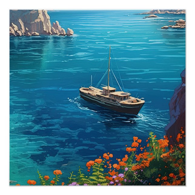 Beach in Greece  Poster (Front)