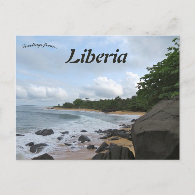 Beach in Liberia Postcard (Front)