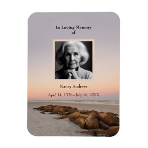Beach In Loving Memory Funeral  Magnet