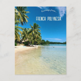 Beach in Mo'orea French Polynesia Postcard