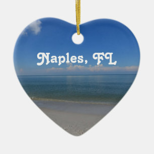 Beach in Naples Ceramic Tree Decoration