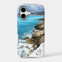 Beach in Nice, France iPhone 5 monogrammed case