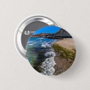 Beach in Puerto Piramides, Argentina 6 Cm Round Badge
