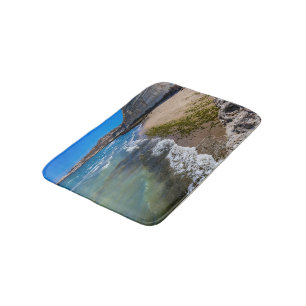Beach in Puerto Piramides, Argentina Bath Mat