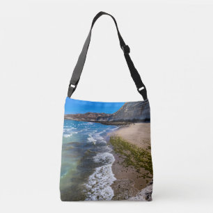 Beach in Puerto Piramides, Argentina Crossbody Bag
