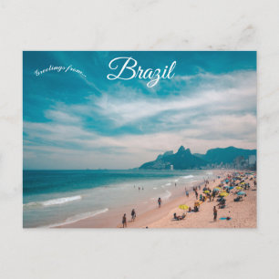 Beach in Rio de Janeiro Brazil Postcard