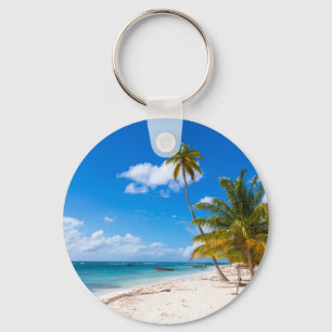 Beach in Saona Dominican Republic Key Ring