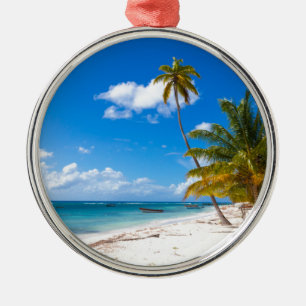 Beach in Saona Dominican Republic Metal Tree Decoration
