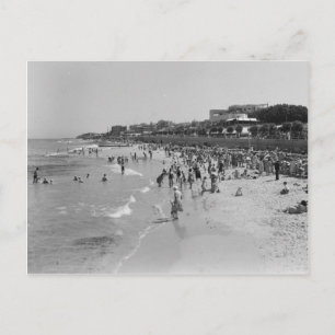 Beach in Tel Aviv in the 1930's Postcard