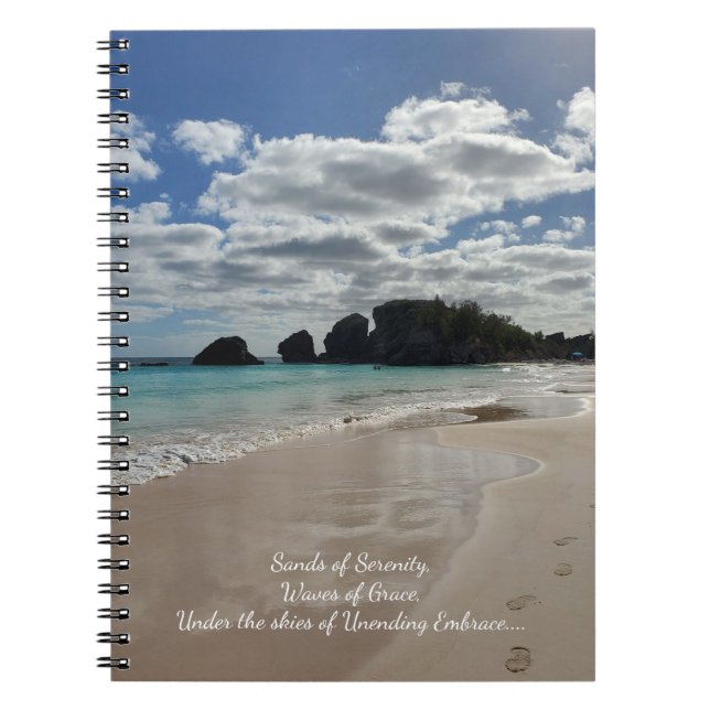 Beach Inspirational Spiral Notebook (Front)