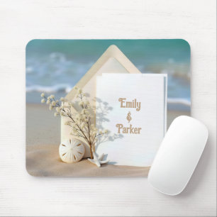 Beach Invitation With Starfish Mouse Mat