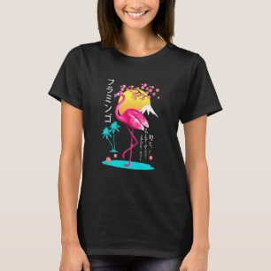 Beach Island Flamingo Vintage Embroidered Flamingo T-Shirt