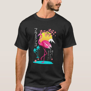 Beach Island Flamingo Vintage Embroidered Flamingo T-Shirt