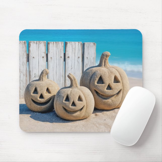 Beach Jack o' Lanterns  Mouse Mat (With Mouse)