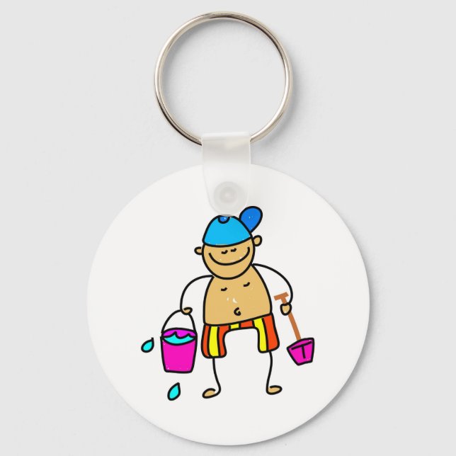 Beach Kid Key Ring (Front)