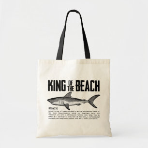 Beach King Vintage Shark with Definition Tote Bag