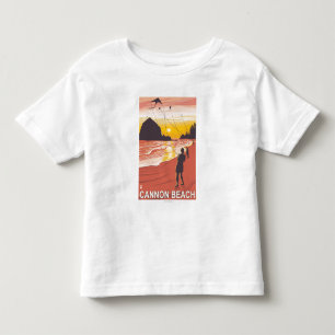 Beach & Kites - Cannon Beach, Oregon Toddler T-Shirt