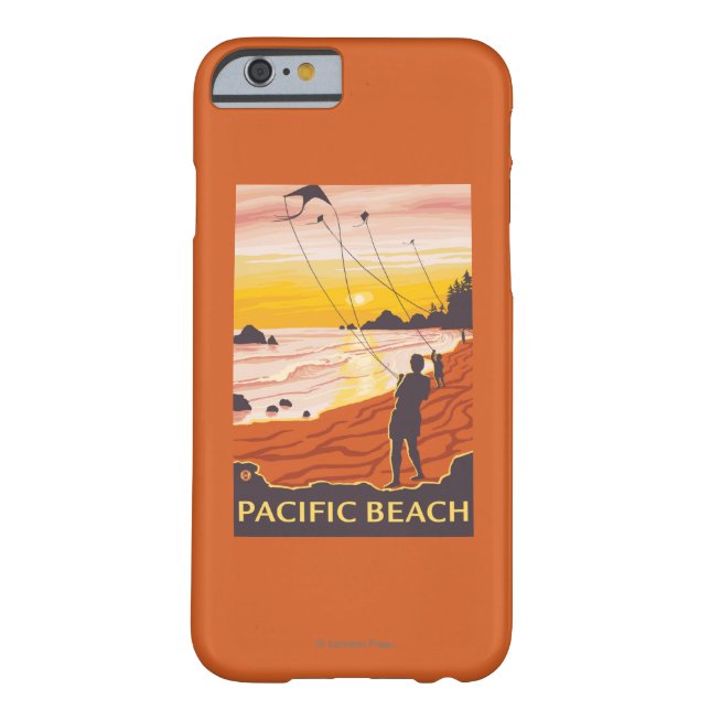 Beach & Kites - Pacific Beach, Washington Case-Mate iPhone Case (Back)