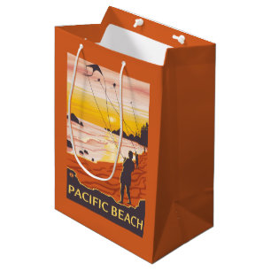 Beach & Kites - Pacific Beach, Washington Medium Gift Bag