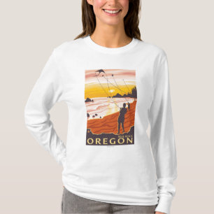 Beach & Kites - Seal Rock, Oregon T-Shirt