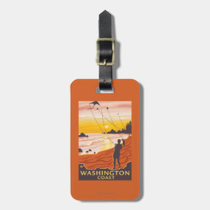 Beach & Kites - Washington Coast Luggage Tag