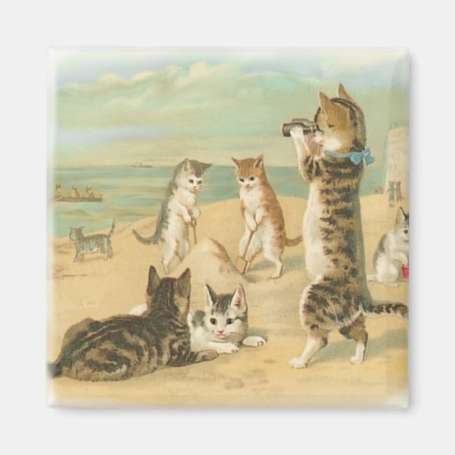 Beach Kittens Magnet (Front)