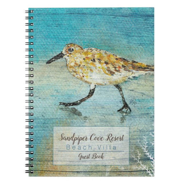 Beach Lake House Vacation Rental Guest Book (Front)