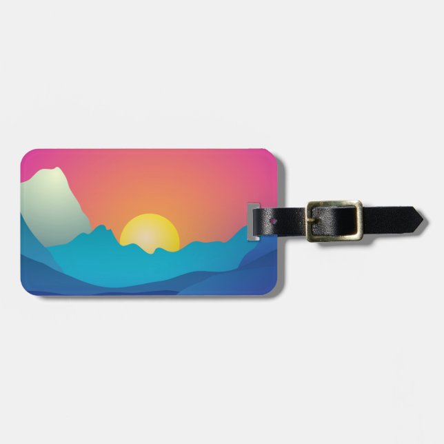 Beach Landscape Abstract  Luggage Tag (Front Horizontal)