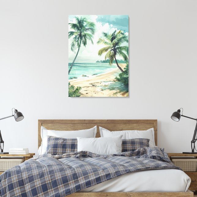 Beach Landscape Canvas Print (Insitu(Bedroom))