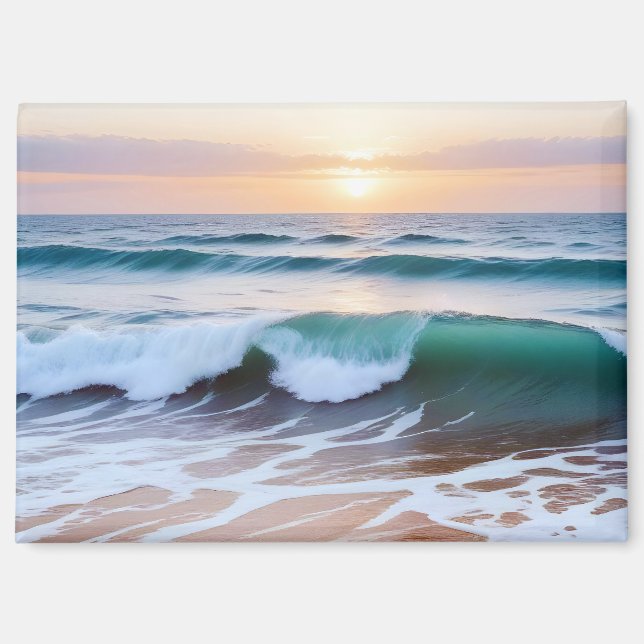 Beach Landscape Coastal Sunset Dusk Peaceful Relax Magnet (Front)